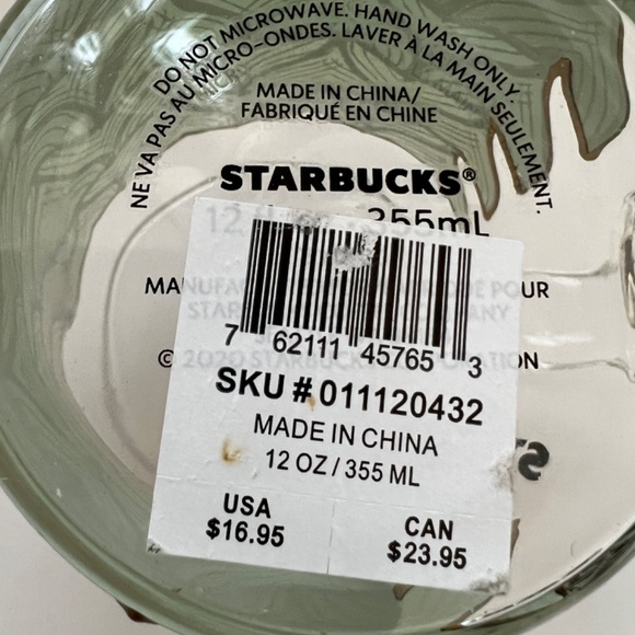 NWT Starbucks 2020 Siren Mermaid Tail 50th Anniversary Glass Mug Cup 12 … - Picture 4 of 4